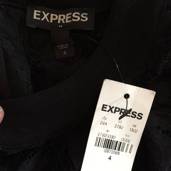 Express LBD little black lace top dress NWT Express LBD little black lace top dress NWT